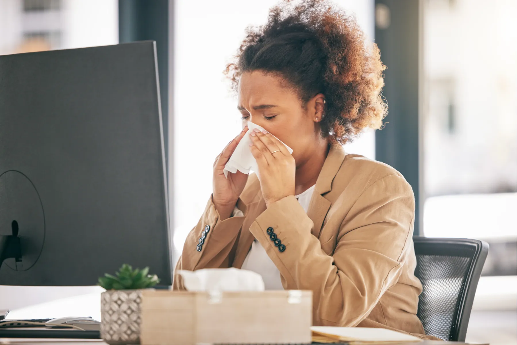Lady Sneezing